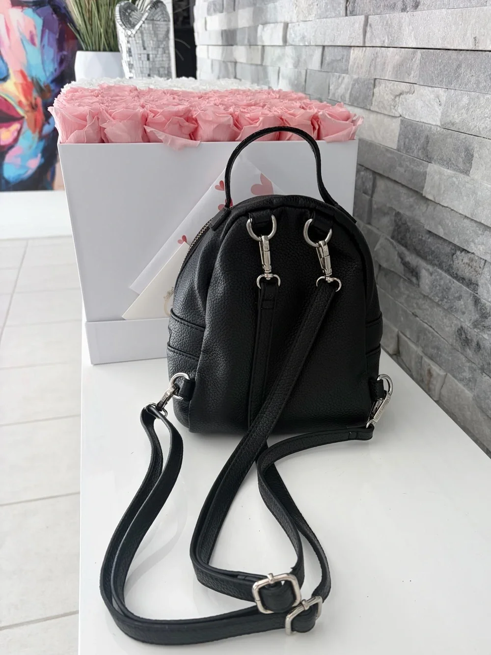 Steve Madden Black Mini Backpack